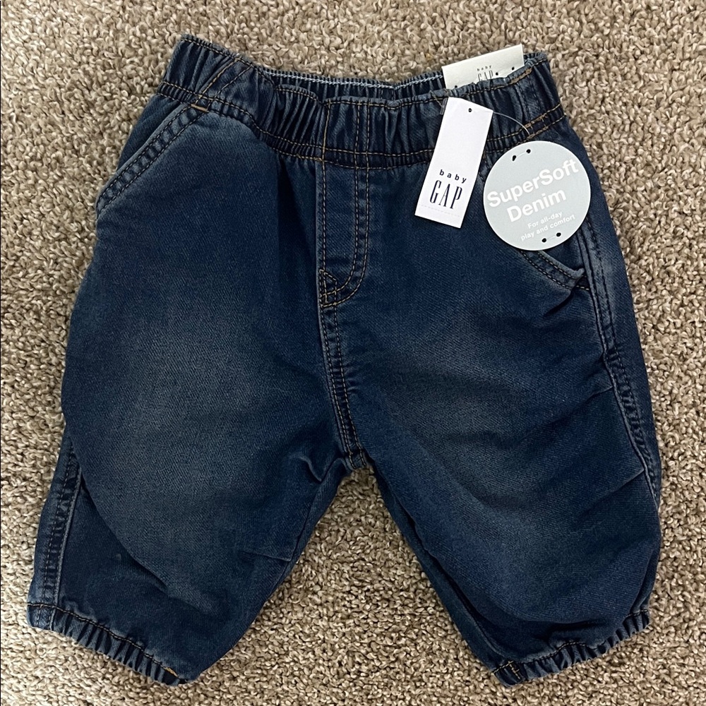 New With Tags GAP Dark Blue Kids Jeans Size 6 - 12 Months